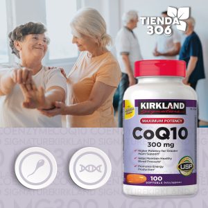 Kirkland CoQ10 Coenzyme 300 mg Apoyo la Salud Cardiovascular y la Presión Arterial Saludable 100 Cápsulas Blandas