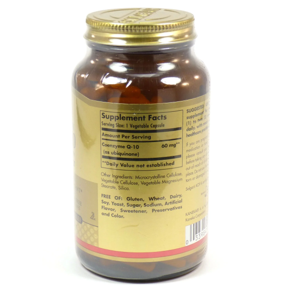 Solgar CoQ -10 60 mg - 180 Cápsulas Vegetales - Imagen 2