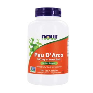 Now Palo de Arco (Pau D' Arco) Corteza Interior500 mg 250 Cápsulas Vegetarianas