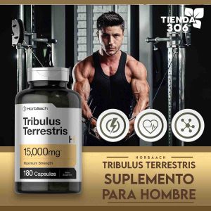 Horbaach Tribulus Terrestris Suplemento para Hombre 15,000 mg 180 Cápsulas