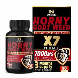 BMVINVOL Hierba De Cabra En Celo Maca + Tribulus + Ashwagandha 7000mg 90 capsulas