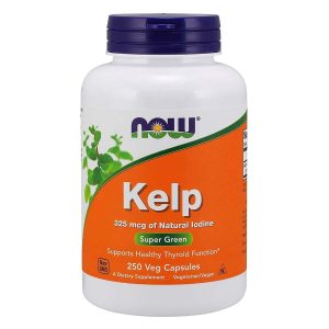 Now Kelp Algas Yodo Natural 325 mcg 250 Cápsulas Vegetarianas
