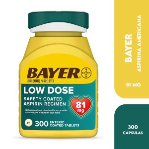 Bayer Low Dose Aspirina 81 mg Americana 300 Tabletas