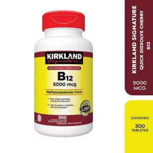 Kirkland Vitamina B12 - 5000 mcg Suplemento con Metilcobalamina 300 Tabletas