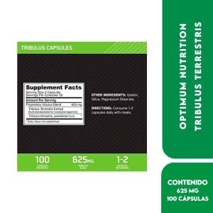 ON Optimum Nutrition Tribulus Terrestris 625 mg Suplemento de Refuerzo de Testosterona 100 Cápsulas