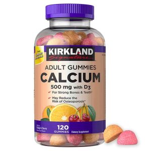 Kirkland Signature Gomitas de Calcio 500 mg + Vitamina D3 25 mcg - 120 Gomitas