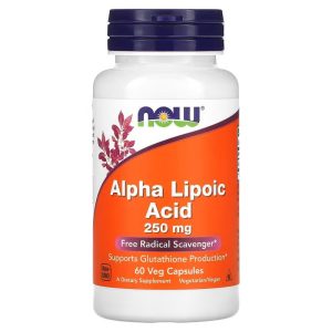 Now Acido Alfa Lipoico 250mg 60  Cápsulas