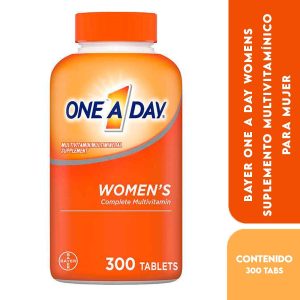 Bayer One A Day Womens Suplemento Multivitamínico para Mujer con Vitamina A, B, C, D y E, Calcio y Magnesio 300 Tabletas