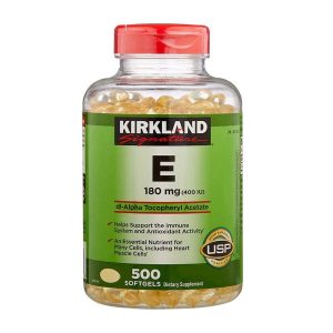 Kirkland Vitamina E  180 mg (400 IU) 500 Cápsulas blandas