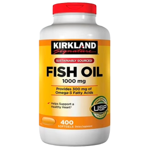 Kirkland Omega 3 Aceite de Pescado Fish Oíl 1000 mg (250 mg de EPA + DHA Omega-3 por porción) 400 Cápsulas Blandas