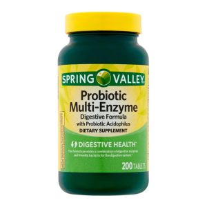 Spring Valley Probiotico Multienzima Formula Digestiva 200 Tabletas