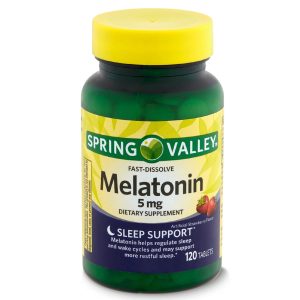 Spring Valley Melatonina 5 Mg Sabor a Fresa 120 Tabletas