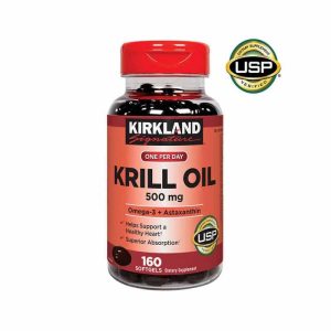 Kirkland Krill Oil 500 mg Omega -3 + Astaxantina 160 Cápsulas Blandas