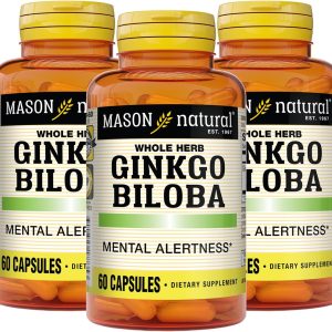 Mason Natural Premium Herb Ginkgo Biloba 125 mg Hierba Adaptógena 60 Cápsulas