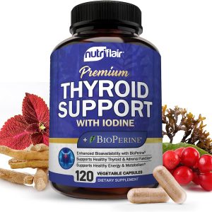 Nutriflair Soporte para la Tiroides - Thyroid Support con Yodo Ashwagandha y Pimienta Negra 120 Cápsulas