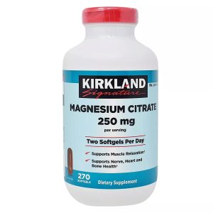 Kirkland Citrato de Magnesio - Magnesium Citrate 250 mg por Servicio 270 Cápsulas Blandas