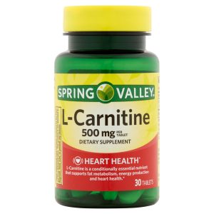 Spring Valley L-Carnitina 500 Mg 30 Tabletas Energia Y Salud Cardiovascular