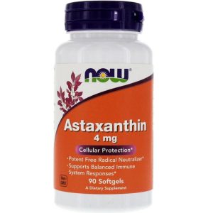 Now Astaxantina Protección Celular - 4 mg 90 Cápsulas Blandas