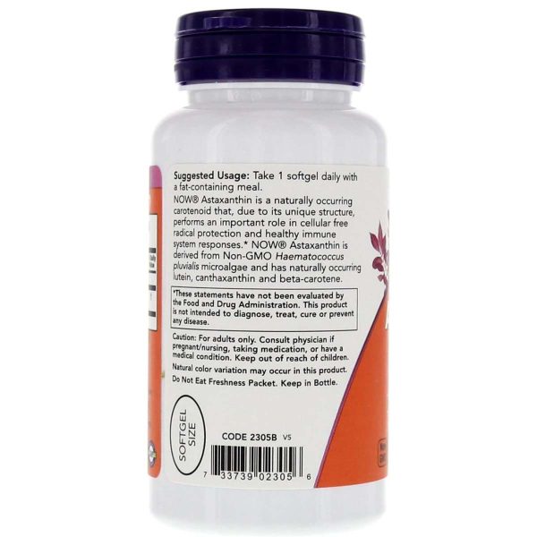 Now Astaxantina Protección Celular - 4 mg 90 Cápsulas Blandas - Imagen 2