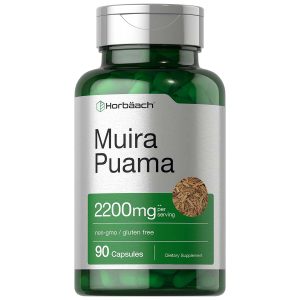 Horbäach Extracto de Raíz - Muira Puama Root Extract 2200 mg Suplemento Herbal Sin GMO, Sin Gluten 90 Cápsulas