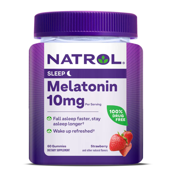 Natrol Melatonin en Gomas Sueño Prolongado Sabor a Fresa 10 mg 90 unidades