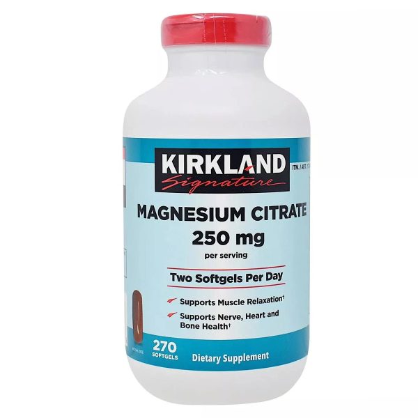 Kirkland Signature Magnesium Citrate 250mg, 270 Softgels